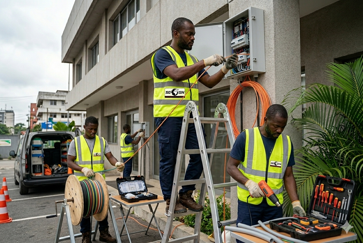 Câblage réseau et baie informatique